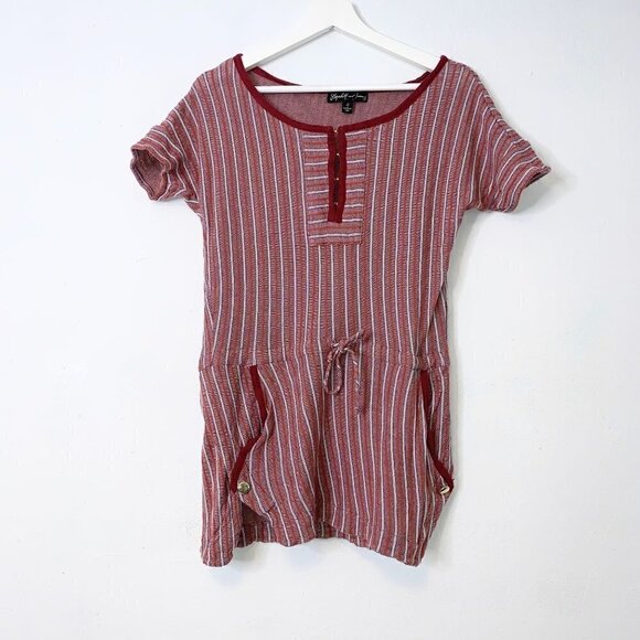Elizabeth and James striped linen blend dress coverup size small - Picture 1 of 10
